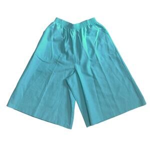 Act III Mint Green Teal high waist long wide leg‎ shorts split skirt Size 12